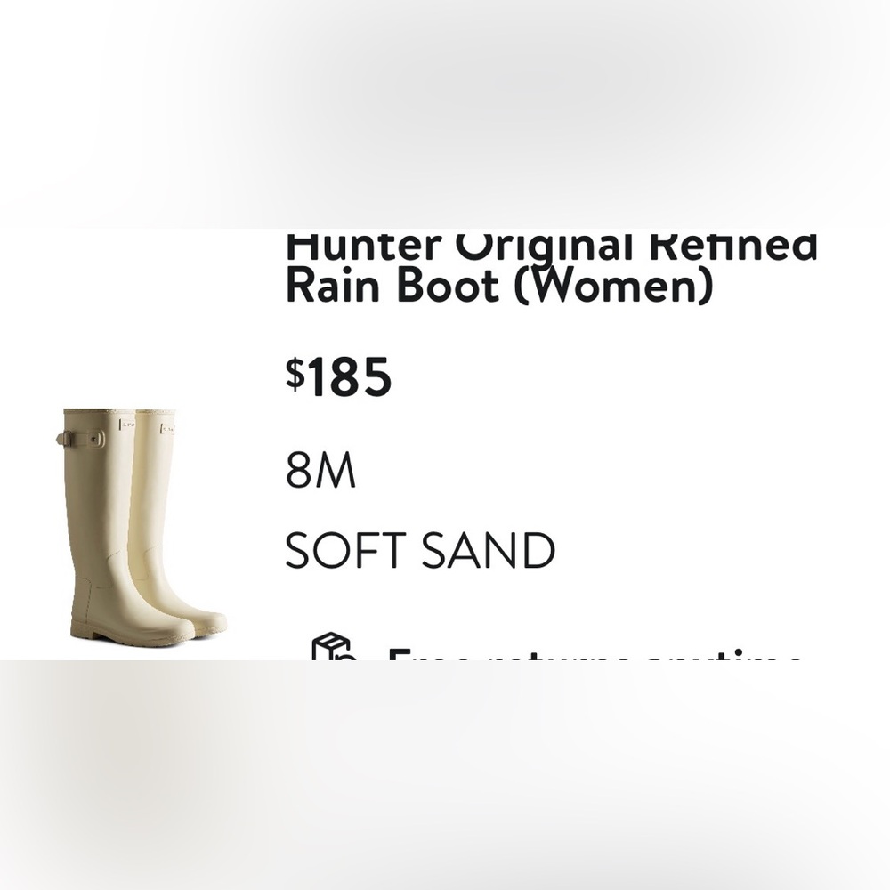 Hunter Women's Rain Boots - Soft Sand